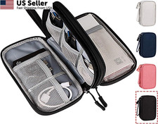 CAOODKDK Electronics Accessories Organizer Pouch Large, Double Layer - Black picture