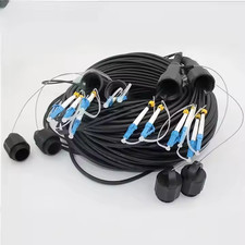 100M SM 6 Cores LC UPC to LC Armored Field TPU Optic Patch Cord Waterproof Head picture