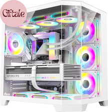 OV303 ATX Mid-Tower PC Case, Pre-Installed 4 X 120Mm Prism ARGB PWM Fans, USB 3. picture