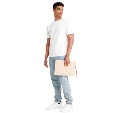 BEIS The BEISics Laptop Case Unisex OS Beige NEW Padded Zipper Sleeve Wristlet picture