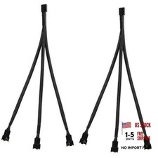 2 Pack 3 Way 4 Pin PWM Fan Splitter Cable, PC Extension Cable Converter for picture