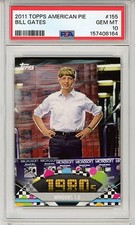 2011 -BILL GATES- PSA 10 Topps American Pie POP 5 Microsoft Computer Card picture