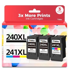 Oillike 240XL 241XL Ink Cartridges 3 Pack for Canon PG-240 CL-241 XL (2 Black picture