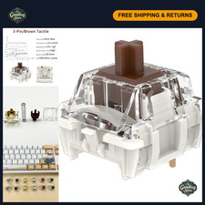 Tactile Brown Mechanical Keyboard Switches - 72pcs, Pre-Lubed, 3-Pin, 55gf Feel picture