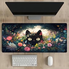1pc Multi-Size Large Cat Grass Pattern Mouse Pad - Durable Non-Slip Natural Ru picture