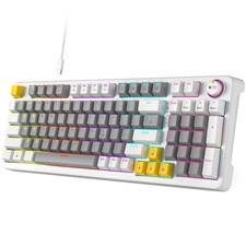 AK96 USB Wired Smart Mechanical Keyboard 96 Keys Volume Knob Colorful Grey picture