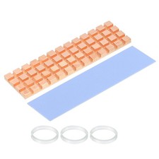 Copper Heatsink 70x20x3mm W Thermal Pad Rubber Ring for M.2 SSD Memory 1 Set picture