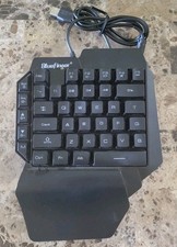 BlueFinger USB RGB One Hand Mechanical Gaming Keyboard Click Clack Works Great picture