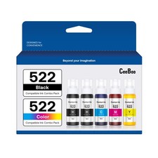 CEEBOO 522 High Capacity (5 Bottles) Refill Ink Replacement for Epson Compatible picture
