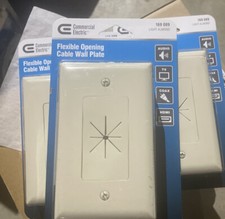 3 New Commercial Electric CE Tech Flexible Opening Cable Wall Plate light almond picture