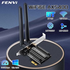 WiFi 6E AX5400 PCIe Adapter 5374Mbps Tri-Band 2.4/5/6GHz BT 5.3 Wireless Card picture