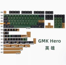 140 Keys Hero Keycap Button PBT Sublimation Cherry MX Retro Green Fitting Suit picture