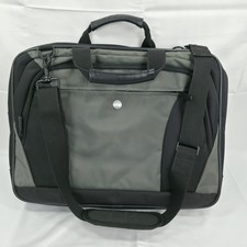 Targus Laptop Briefcase Black Gray Padded Computer Bag Shoulder Strap Business picture