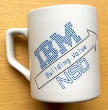 IBM Coffee Mug Cup Building Value NSD Promo Service Director Computer Logo picture