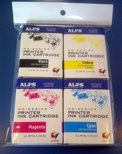 ALPS MD Series Printer Ink Cartridge CYMK (4 Pack) 106058-00 1211 FACTORY SEALED picture