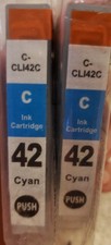 For Canon 6385B002 CLI-42C CLI-42 Cyan Ink Cartridge Lot of 2 picture