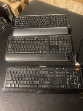 LOT OF 3 Computer Keyboards 2 Logitech And 1 Lenovo Used Tech See Pics VTG picture