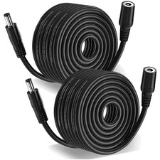 High-Quality 2-Pack 33ft DC Power Extension Cord 5.5mm x 2.1mm for Versatile Use picture