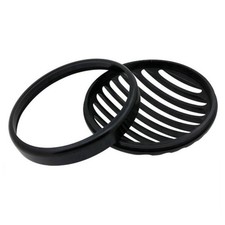 Retro Headlight Grille Cover Matte Black Front Headlight Classic British picture
