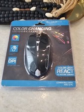 Gaming Mouse Smart Point Multi-Color Changing LED Compatible W/Mac & PC NEW picture