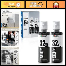 32XL Black Ink Bottle Set for HP Smart Tank Printers - 2-Pack 165ml Refill Compa picture