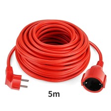 Extension Cord Power Strip 16A 4000W EU Schuko Plug Red Indoor Outdoor Use picture