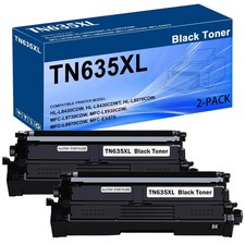 MAYONFORWARD TN635XL Black High Yield Toner 2-Pack Compatible Brother NEW picture