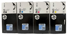 New Genuine HP 863 Black Color 4PK Ink Cartridge Box PageWide XL 3920 500ml picture