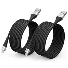 Extra Long iPhone Charger 15FT, 2Pack 15FT 2Pack Black USB-A to Lightning Cable picture
