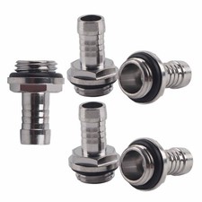 ｀»6 PCS PC Water Cooling TwoTouch Fitting G1/4 Thread Barb Connector For Tube picture