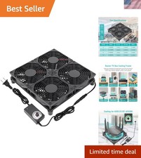 Router Laptop Cooling pad 4X 120mm Computer Fan with AC Plug Variable Speed F... picture