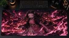 Demon Slayer Tanjiro Nezuko XXL Gaming Mouse Pad Anime Desk Mat kimetsu no yaiba picture