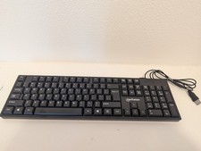 MANHATTAN USB Wired Computer Keyboard - with 4.5 ft USB-A Cable, 104 Black picture