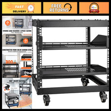 9U Open Frame Server Rack - Adjustable Depth 23''-40'', Free Standing/Wall Mount picture