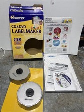 Memorex CD DVD Expert Label Maker Kit 138 Labels Applicator Software New In Box picture