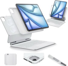 ESR Rebound 360 Magnetic Keyboard Case for iPad Air 4/5 Pro 11 White Trackpad picture