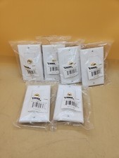 Vanco 28146W 1 Pair Binding Post Gold Decor Wall Plate White 5 Pack Lot  picture