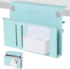 LUKETURE Desk Side Storage, Steel Side Desk Organizer, No Drill Laptop Holder, C picture