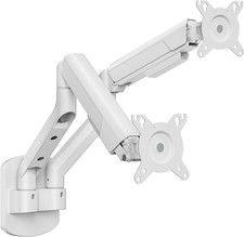 17-35 Inch Ultrawide Dual Monitor Wall Mount, White picture