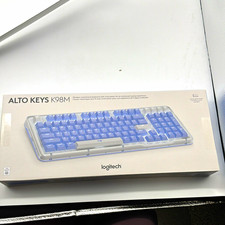 Logitech Alto Keys K98M Bluetooth Mechanical Illuminated Keyboard Purple/White picture