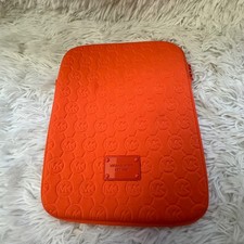 Michael Kors Neoprene Tablet Case Tangerine Embossed Monogram iPad Sleeve picture