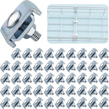 50 Pack Wire Mesh Cable Tray Coupler Kit, Steel Bracket Hardware Components for  picture
