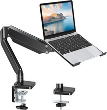 MOUNT PRO Laptop Arm Mount for Desk, 2 in 1 Function Monitor Black  picture