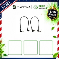 Keen Eye 2 Pack 1ft Right Angle DC Power Cable 5.5mm x 2.1mm Male to Male picture