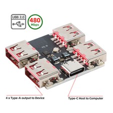 4 Port USB2.0 HUB,USB C 1 to 4 USB2.0 Splitter Port Multiplier Expansion Adapter picture