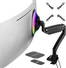 Single Monitor Arm Black Fits 17 to 57 Inch Screens VESA 75x75mm 100x100mm picture