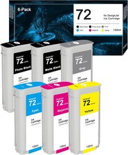 72 Ink Cartridge for HP DesignJet T610 T620 T770 T790 T795 T1100 T1120 T1200-300 picture