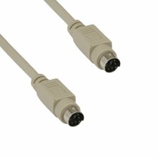 KNTK 25' Mini DIN6 to MDIN6 Cable 28AWG PS/2 Keyboard Mouse KVM Connector Cord picture