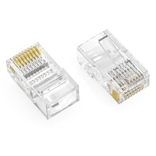 20 Pack of RJ45 CAT5E Plug Solid 50Micron 3Prong 100pk picture