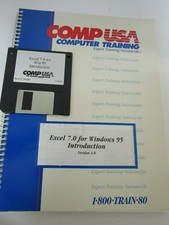 Comp USA Computer Training Book Excel 7.0 for Windows 95 Intro 3.5
